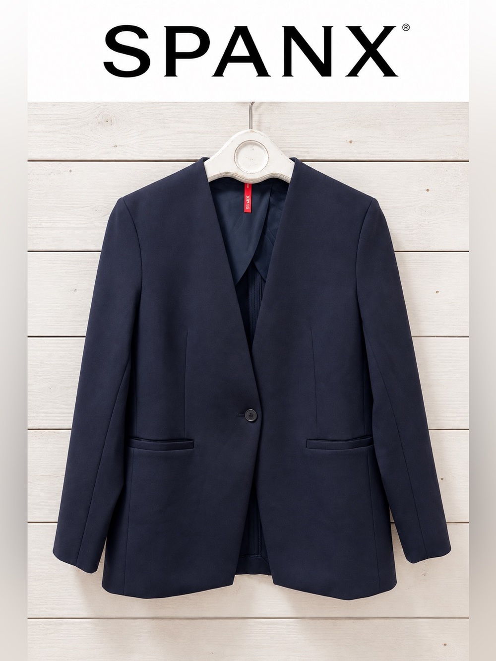 SPANX Tailored Blazer – Navy – Size M